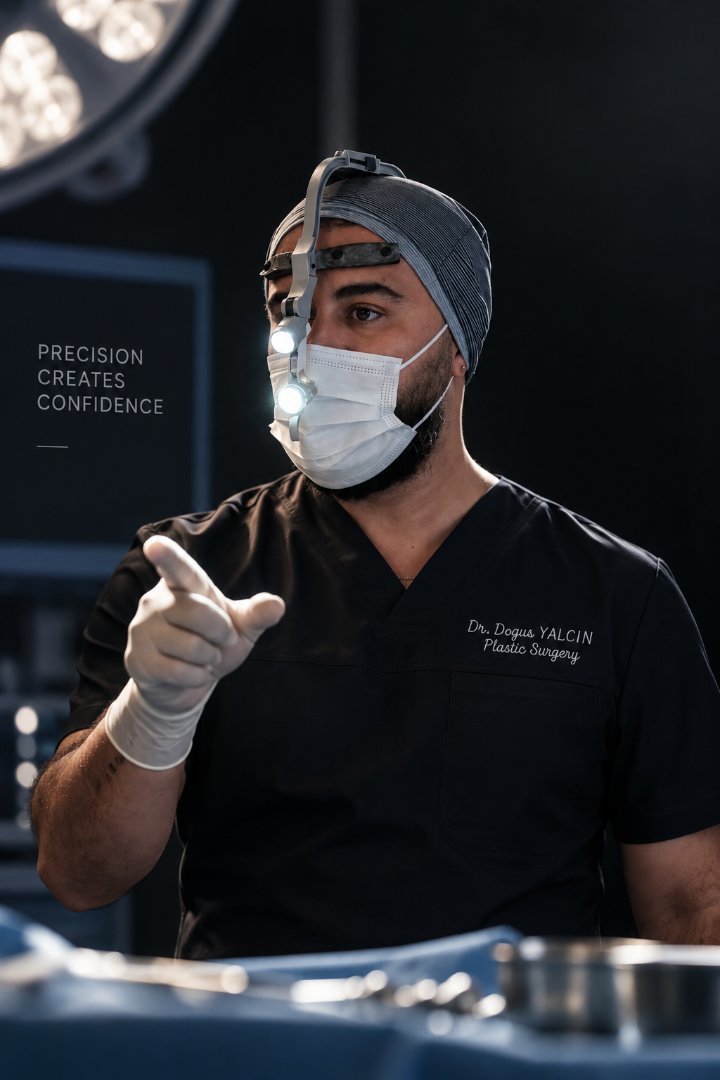 Dr. Doğuş Yalçın in his clinic